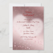 Invitation Saint-Valentin à coeur rose (Dos)