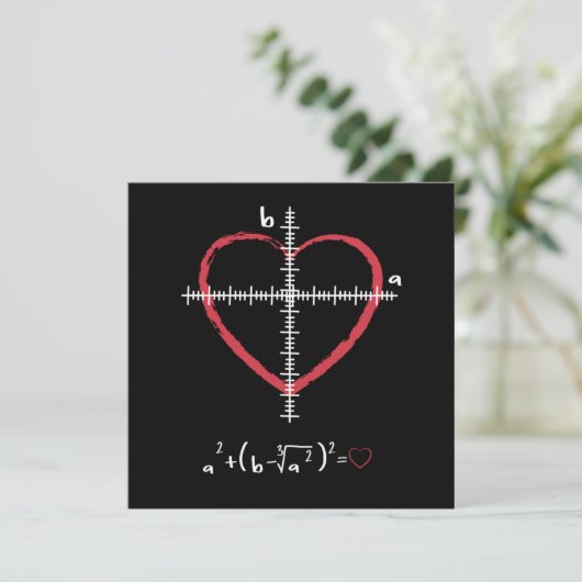 Invitation Saint Valentin Amour Coeur Math Relation Science (Debout devant)