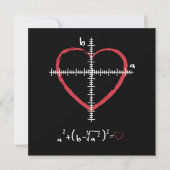 Invitation Saint Valentin Amour Coeur Math Relation Science (Devant)