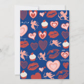 Invitation Saint Valentin anniversaire 40e Mange Bleue ange (Dos)