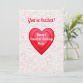 Invitation Saint-Valentin Anniversaire Fancy Coeurs rouges Pe (Debout devant)