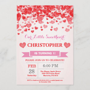Invitation Saint Valentin Anniversaire Notre Petite Amoureuse