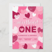 Invitation Saint-Valentin Anniversaire rose petit amour (Devant)