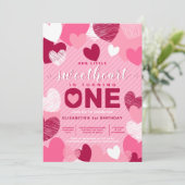 Invitation Saint-Valentin Anniversaire rose petit amour (Debout devant)