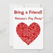 Invitation Saint-Valentin-Apportez un ami!-Lacey Coeur rouge (Devant)