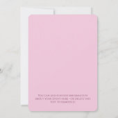 Invitation Saint Valentin Aquarelle Diner (Dos)