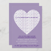 Invitation Saint Valentin baby shower Mère à être Février (Devant / Derrière)