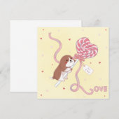 Invitation Saint Valentin : Beagle & Lollipop (Devant / Derrière)