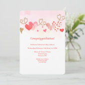 Invitation Saint-Valentin Bordure de cœur  (Debout devant)