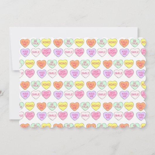 Invitation Saint Valentin Candy Conversation Coeur (Dos)