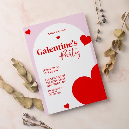 Invitation Saint-Valentin Coeur de la Saint-Valentin