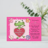 Invitation Saint Valentin Coeurs de bonbons (Debout devant)