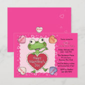 Invitation Saint Valentin Coeurs de bonbons (Devant / Derrière)