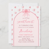 Invitation Saint-Valentin Coeurs roses Anniversaire (Devant)
