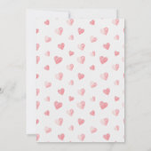 Invitation Saint-Valentin Coeurs roses Anniversaire (Dos)