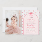 Invitation Saint-Valentin Coeurs roses Photo Anniversaire (Devant)