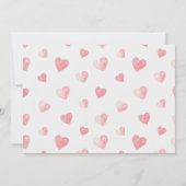 Invitation Saint-Valentin Coeurs roses Photo Anniversaire (Dos)