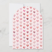 Invitation Saint Valentin Coeurs rouges roses Baby shower amo (Dos)