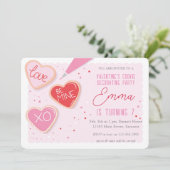 Invitation Saint Valentin Cookie décorer fête d'anniversaire (Debout devant)