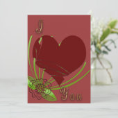 Invitation Saint-Valentin d'amour (Debout devant)