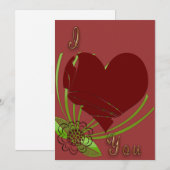 Invitation Saint-Valentin d'amour (Devant / Derrière)