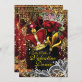 Invitation Saint-Valentin - Danse du bal de fin d'année (Devant / Derrière)