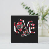 Invitation Saint Valentin de hockey sur glace Amour Cadeau Mi (Debout devant)