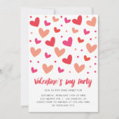 Invitation Saint-Valentin des Coeurs et Pois (Devant)