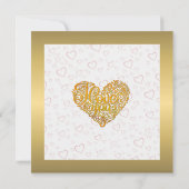 Invitation Saint-Valentin élégante, Amour, Anniversaire Cœur (Dos)