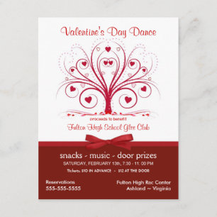 Invitation Saint-Valentin, fête de la danse - Style de presta