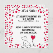 Invitation Saint-Valentin Fête de la Saint-Valentin (Devant / Derrière)