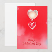Invitation Saint Valentin fête de l'amour (Devant / Derrière)