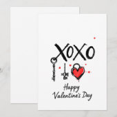 Invitation Saint Valentin fête de l'amour (Devant / Derrière)