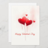 Invitation Saint Valentin fête de l'amour (Devant / Derrière)