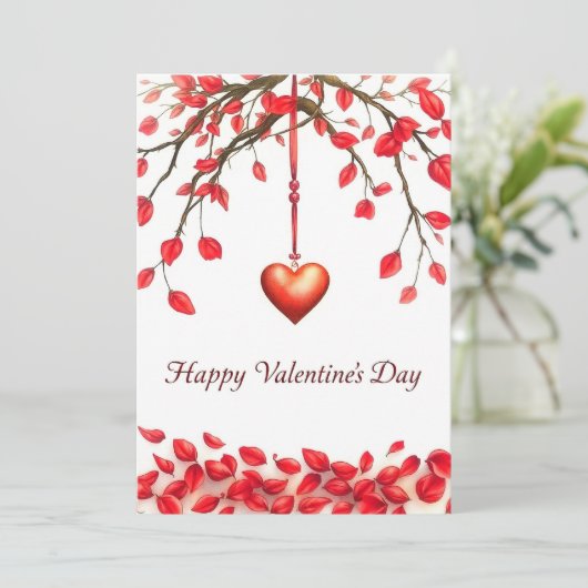 Invitation Saint Valentin fête de l'amour (Debout devant)