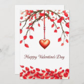 Invitation Saint Valentin fête de l'amour (Devant / Derrière)