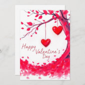 Invitation Saint Valentin fête de l'amour (Devant / Derrière)