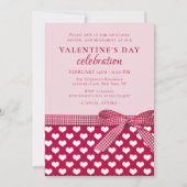 Invitation Saint Valentin Fête de l'amour Coeur Rouge (Devant)