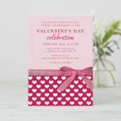 Invitation Saint Valentin Fête de l'amour Coeur Rouge (Debout devant)