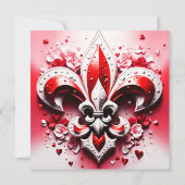 Invitation Saint Valentin Fleur De Lis (Dos)