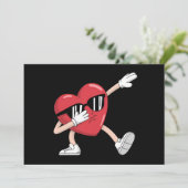 Invitation Saint Valentin Garçons amusants Filles Dabbing Coe (Debout devant)