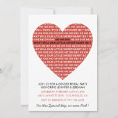 Invitation Saint Valentin genre révéler valentines blanc roug (Devant)