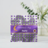 Invitation Saint-Valentin Lune Orange Pailleté Arg (Debout devant)