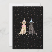 Invitation Saint-Valentin mariage retriever Labrador noir (Dos)