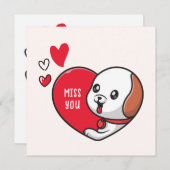 Invitation Saint Valentin, Mlle vous (Devant / Derrière)