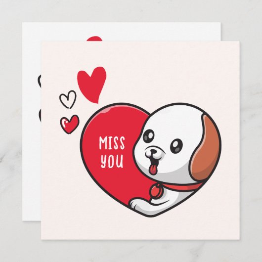 Invitation Saint Valentin, Mlle vous (Devant / Derrière)