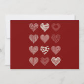 Invitation Saint-Valentin Neuf Cœurs Amour de la Saint-Valent (Devant)