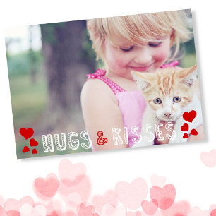 Invitation Saint Valentin Photo Cute XO Hearts Salle de class