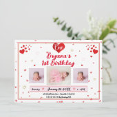 Invitation Saint Valentin Photo Photographie Anniversaire (Debout devant)