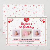 Invitation Saint Valentin Photo Photographie Anniversaire (Devant / Derrière)